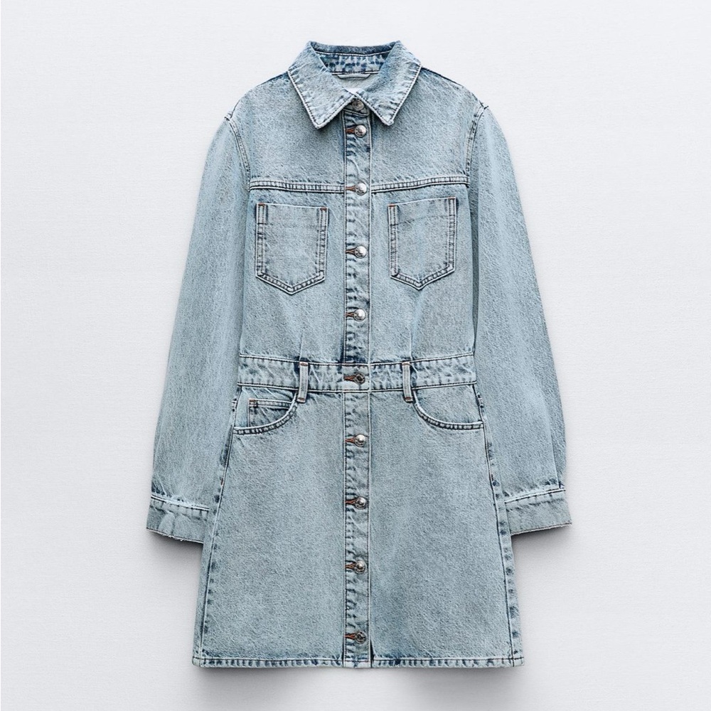 ZARA | Z1975 DENIM MINI DRESS | SMALL